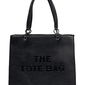 Rankinė moterims juoda dirbtinės odos kasdienai THE TOTE BAG