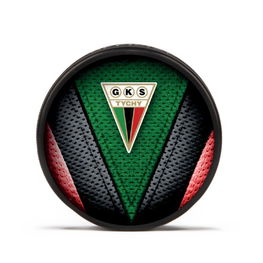 Ledo ritulio ritulys su GKS Tychy logotipu kolekcionavimui SREBKRSTITCH