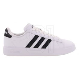 Laisvalaikio batai balti su juodomis detalėmis kasdienai adidas