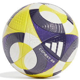 Futbolo kamuolys baltas–geltonas oficialioms rungtynėms adidas Conext25