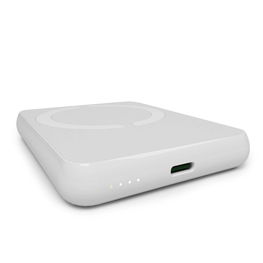 Išorinė baterija balta su magnetiniu įkrovimu 5000mAh USB-C Puro