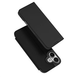 Dėklas telefonui juodas su atvartu ir kortelių skyreliu iPhone 17 Skin Pro
