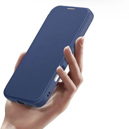 Dėklas telefonui mėlynas su magnetiniu laikikliu ir kortelių skyreliu Skin X Pro