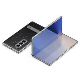 Dėklas juodas su stovu Samsung Galaxy Z Fold7 telefonui Stex
