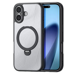 Dėklas telefonui juodas su magnetiniu laikikliu ir stovu iPhone 17 Aimo