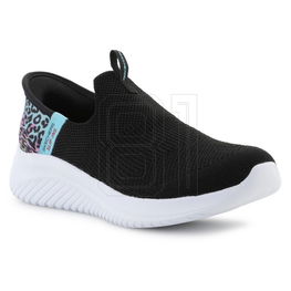 Laisvalaikio batai vaikams juodi megzti be raištelių Skechers