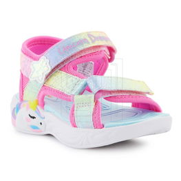 Vaikiškos rožinės sandalės su vienaragiu ir lemputėmis Skechers