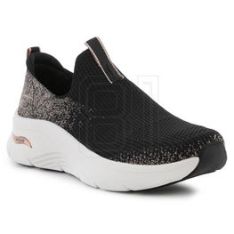 Laisvalaikio batai juodi su blizgesiu ir ortopediniu padu Skechers