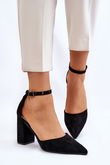 Block heel pumps