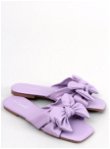 Šlepetės su kaspinu violetinės spalvos
