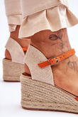 Zomšinės Espadrilės Oranžinės