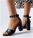 Juodos spalvos Formoso stiletto sandalai