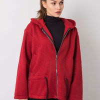 Bordo spalvos paltas