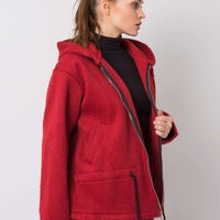 Bordo spalvos paltas