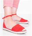 Raudoni espadrilių sandalai Chloe Star