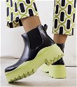 Juodos spalvos žali platforminiai batai Gaffney