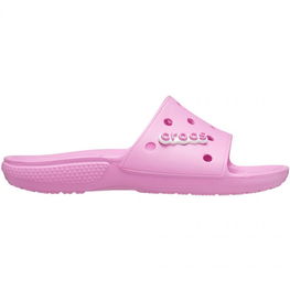 Guminės rožinės moteriškos šlepetės Crocs