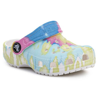 Crocs Classic Tie Dye Graphic vaikiškos šlepetės