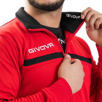 Givova Tuta sportinis kostiumas Givova One M TT012 1210 red/Juodos spalvos