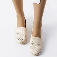 Smėlio spalvos ažūrinės espadrilės (GRM22266)