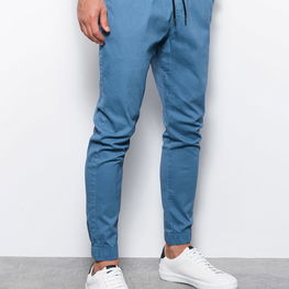 Vyriškos kelnės joggers - mėlynos spalvos