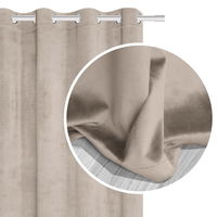 Veliūrinė užuolaida Soft Velvet 140x250 - smėlio spalvos
