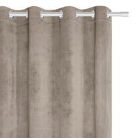 Veliūrinė užuolaida Soft Velvet 140x250 - tamsiai smėlio spalvos
