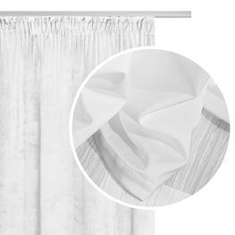Veliūrinė užuolaida Soft Velvet 140x270 - balta