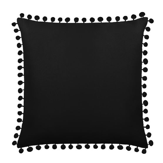 Dekoratyvinis pagalvės užvalkalas Fluffy 45x45 - juodas