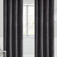 Veliūrinė užuolaida Velvet 140x250 - tamsiai pilka