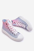 High Platform Sneakers Big Star LL274A191 Pink and Blue BSB25898