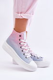 High Platform Sneakers Big Star LL274A191 Pink and Blue BSB25898