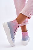 High Platform Sneakers Big Star LL274A191 Pink and Blue BSB25898