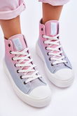 High Platform Sneakers Big Star LL274A191 Pink and Blue BSB25898