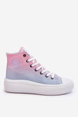 High Platform Sneakers Big Star LL274A191 Pink and Blue BSB25898