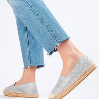 Pilkos ir sidabro atspalvių espadrilės