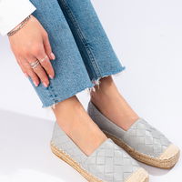 Pilkos ir sidabro atspalvių espadrilės