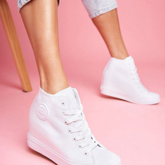 Sneakers batai modelio batai Big Star baltos spalvos (BSB10586)